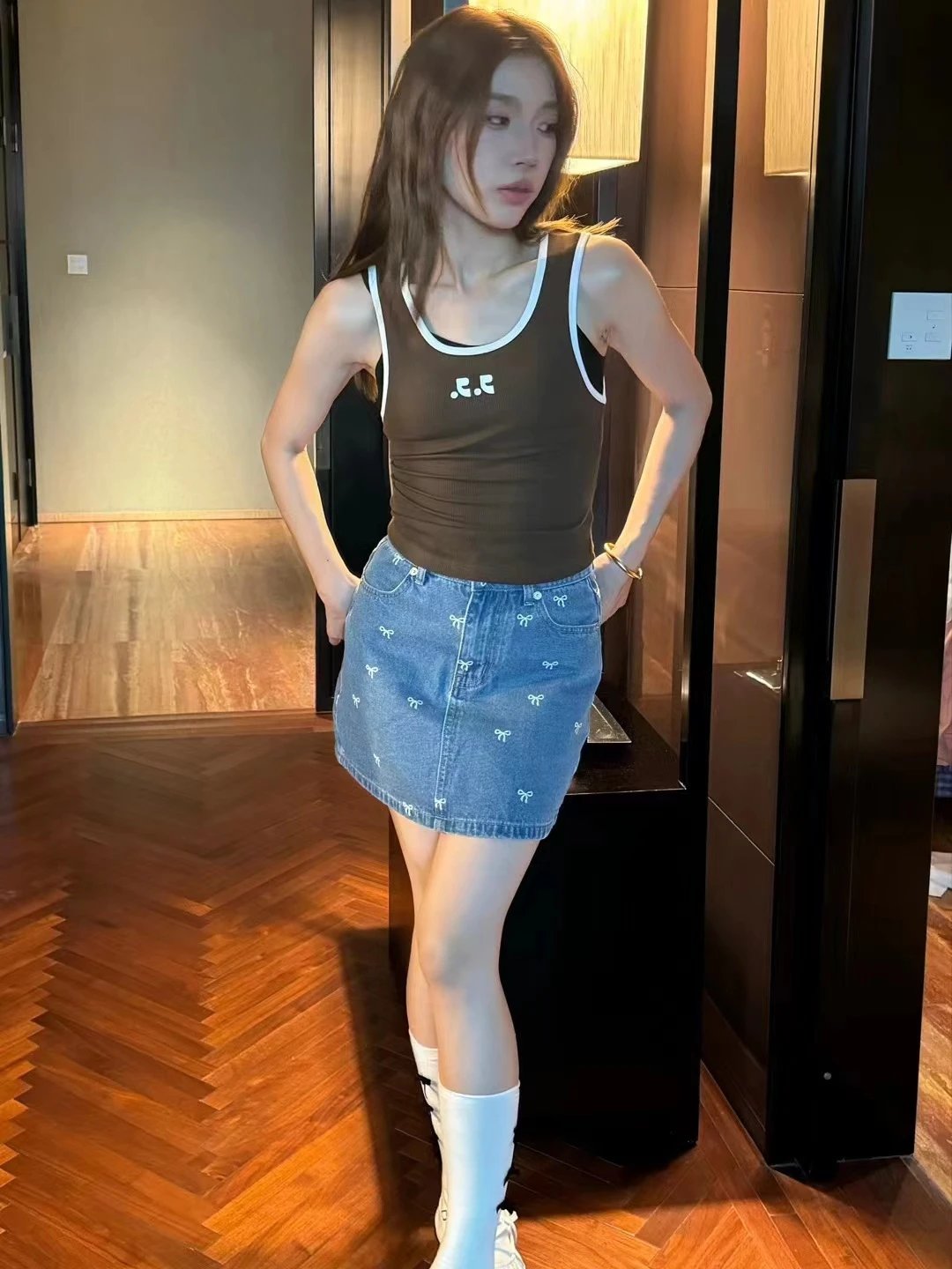 Rest & Recreation Ribbed Crop Tank Top Pink - 25