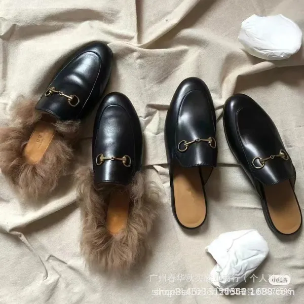Gucci Princetown Loafers in Brown, White, Black with Horsebit, Web Stripe, and Embroidered Floral/Tiger Motifs Loafers - 11