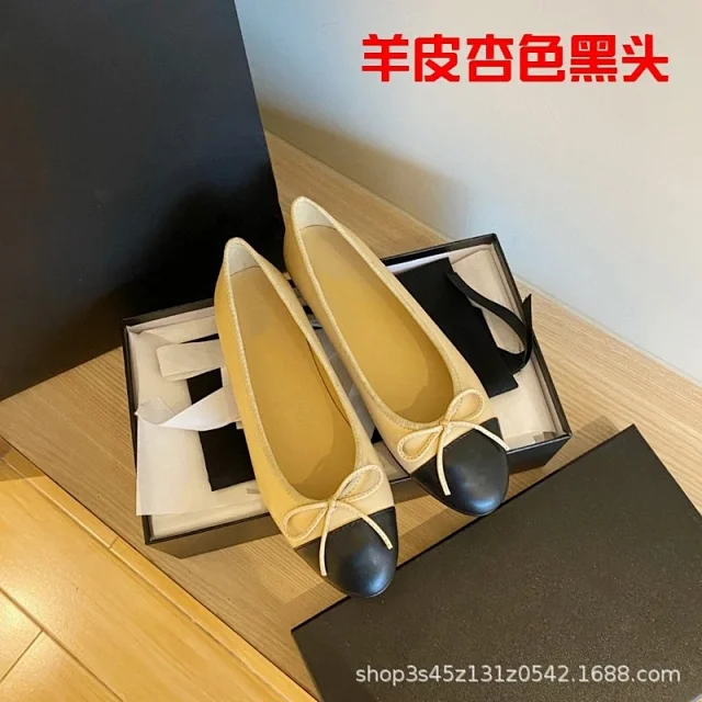 Unbranded Casual Shoes Two-tone cap-toe bow ballet flats product detail image 4