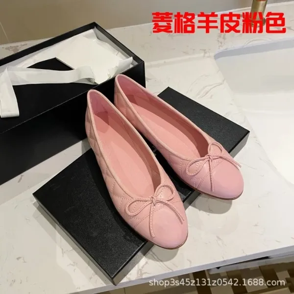 Chanel Tweed Bow Flat Black-Gold Loafers - 14