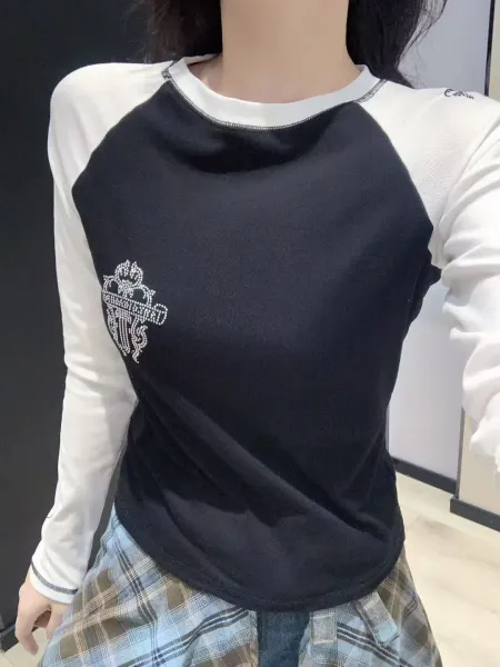 Chrome Hearts x Custom Long Sleeve Tee White/Black with Cross Embroidery Jeans - 11