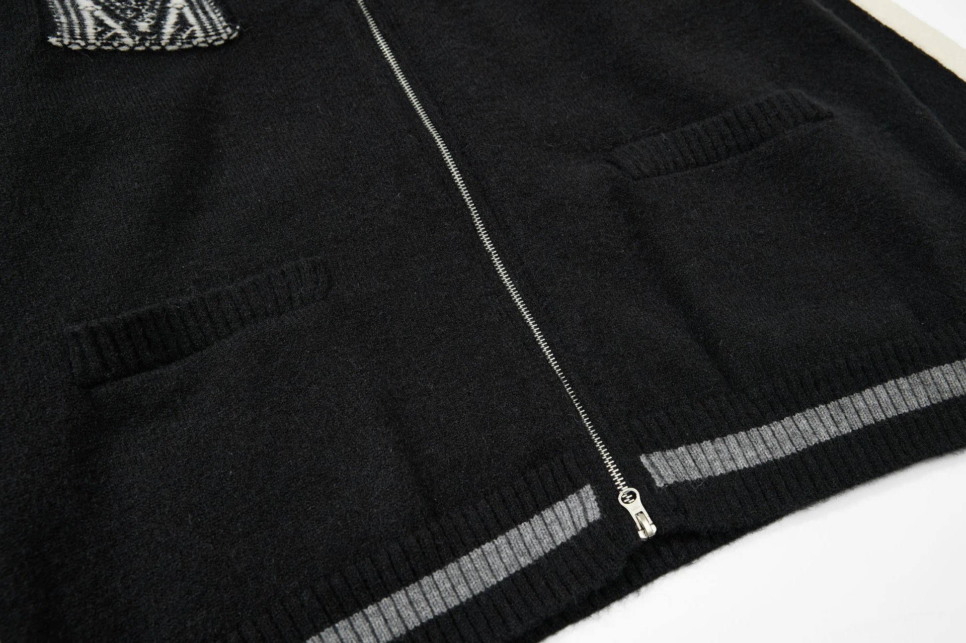 MMY Knit Track Jacket Black/White - 26