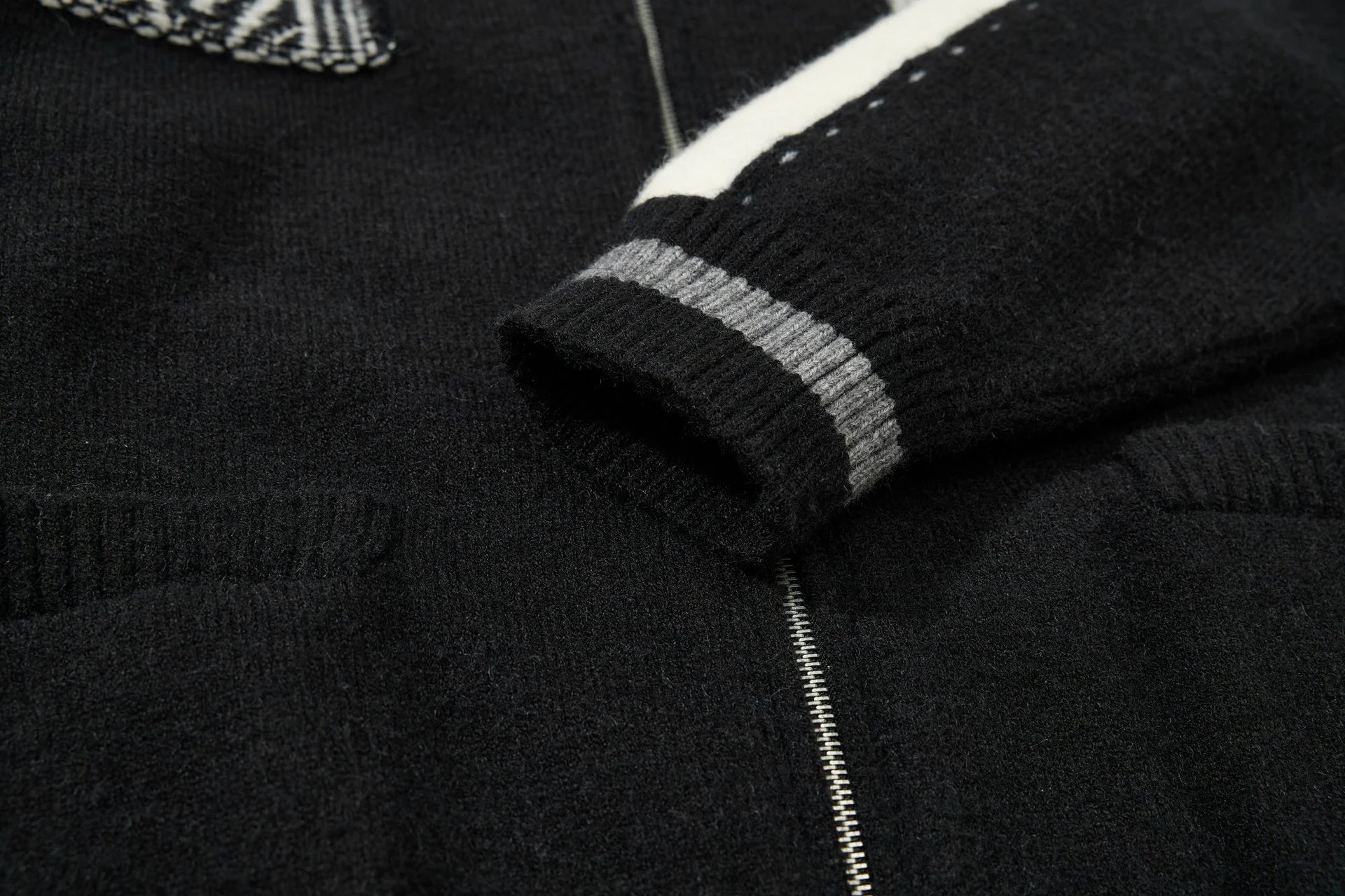 MMY Knit Track Jacket Black/White - 34