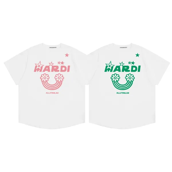 Mard Daisy Graphic Oversized T-Shirt Beige - 10