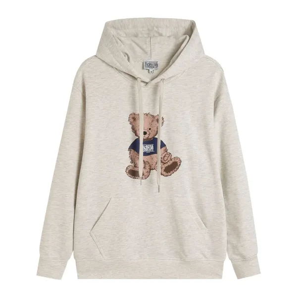GRA Color-Block Hoodie Beige and Brown Hoodie - 74