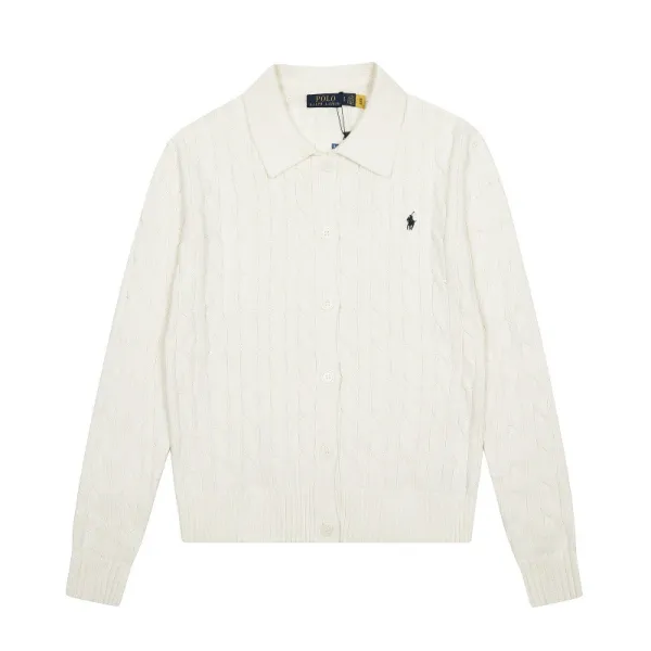 Polo Ralph Lauren Cable Knit Cardigan Pale Yellow Cardigan - 27