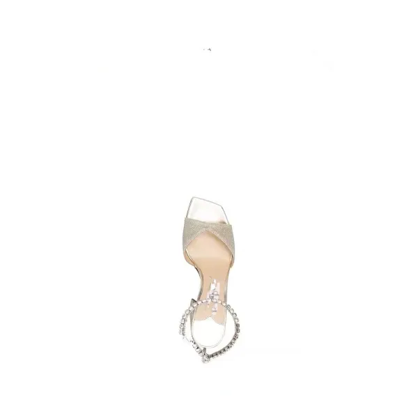 Christian Louboutin Crystal-Embellished Black Suede Block Heel Sandals - 9