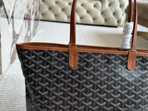 Goyard Saint Louis Tote Blue Canvas Handbag - 4