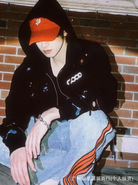 GOOD Paint Splatter Zip-Up Hoodie Black - 6