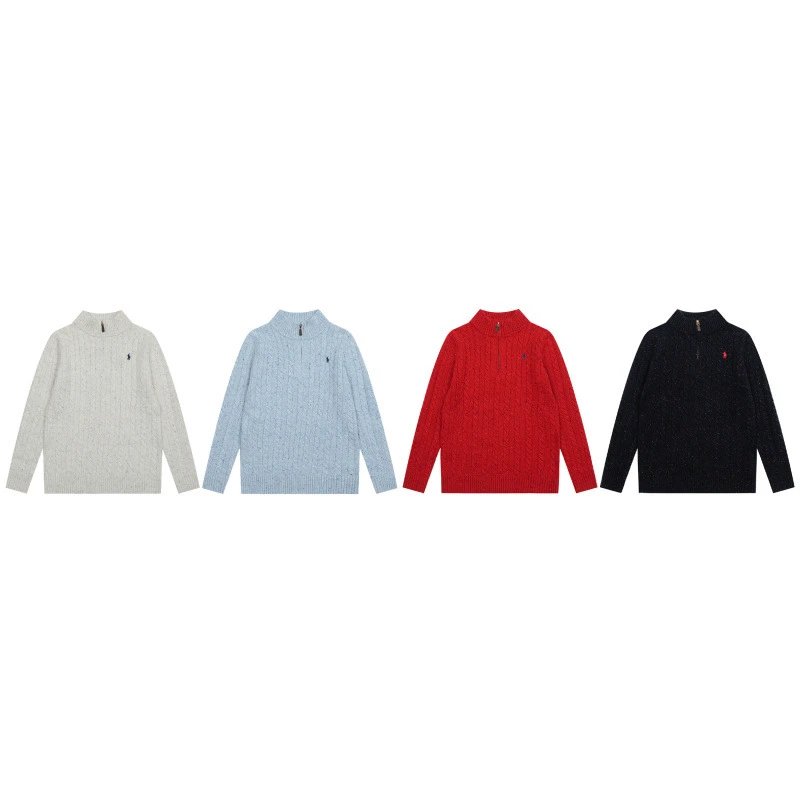 Ralph Lauren Embroidered Pony Cable Knit Sweater