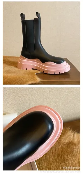 Off-White Chunky Chelsea Boots Lime Green Black Boots - 18