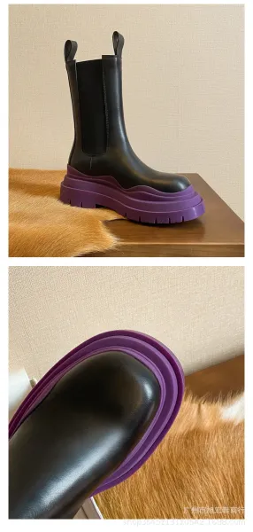 Off-White Chunky Chelsea Boots Lime Green Black Boots - 30