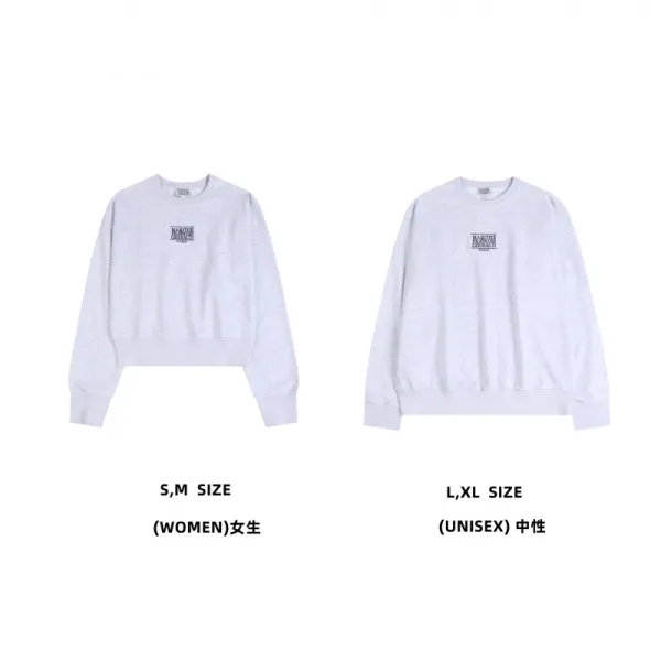 Maison Margiela Replica Logo Crewneck Sweatshirt Light Gray Hoodie - 1