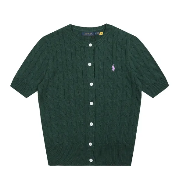 Ralph Lauren Cable Knit Polo Black - 35