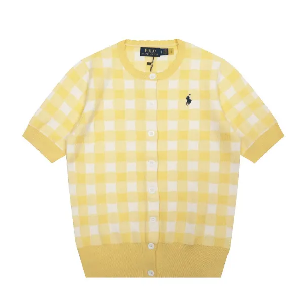 Polo Ralph Lauren Gingham Check Cardigan Red and White Cardigan - 14