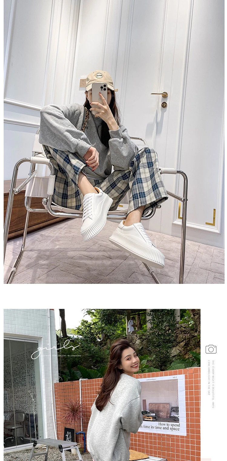 White Chunky Platform Sneakers - 56