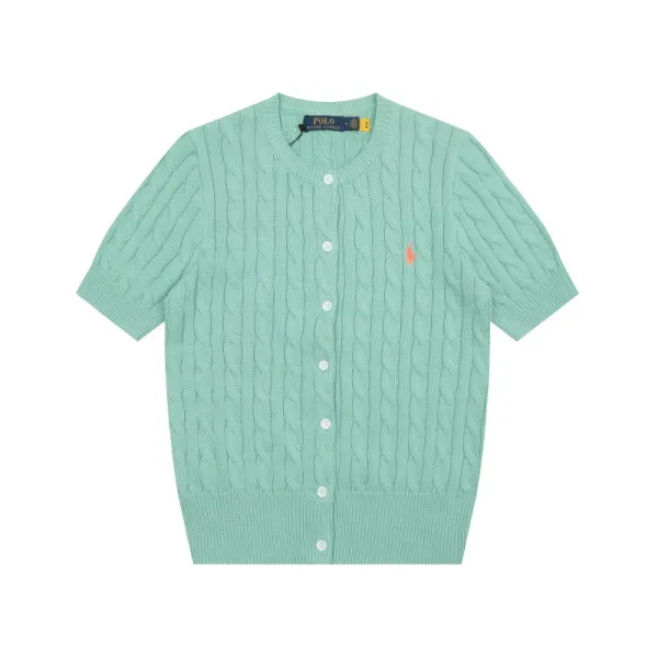 Ralph Lauren Cable Knit Polo Black - 44