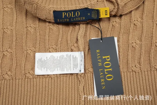Ralph Lauren Cable Knit Polo Black - 21