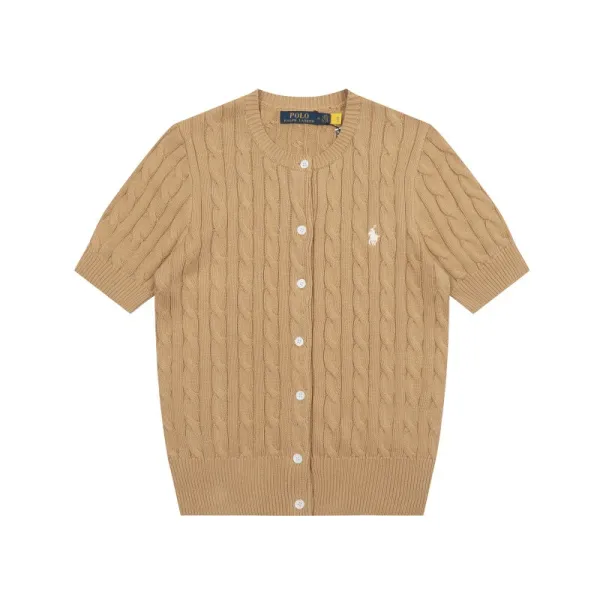 Ralph Lauren Cable Knit Polo Black - 14