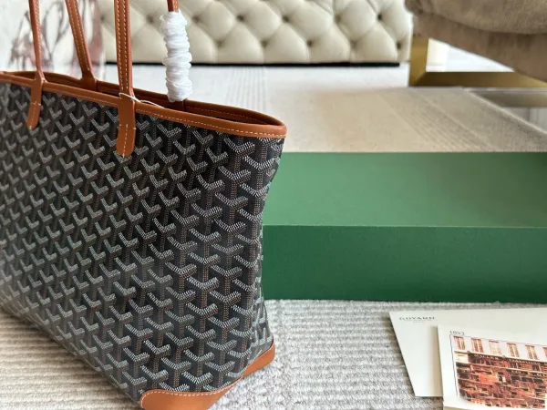 Goyard Saint Louis Tote Blue Canvas Handbag - 5