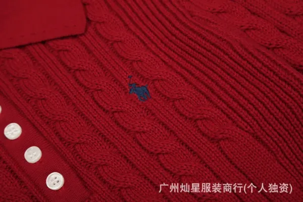 Polo Ralph Lauren Cable Knit Polo Black Sweater - 27