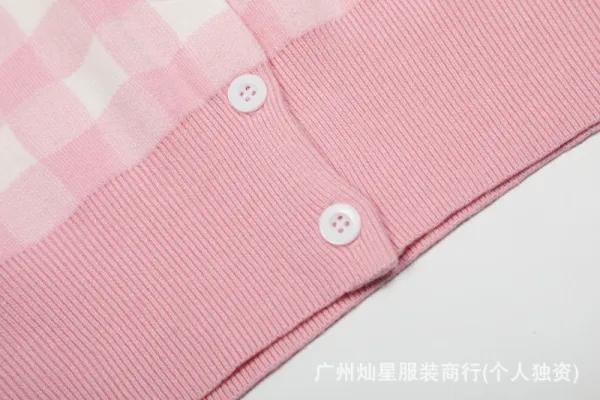 Polo Ralph Lauren Gingham Check Cardigan Red and White Cardigan - 8