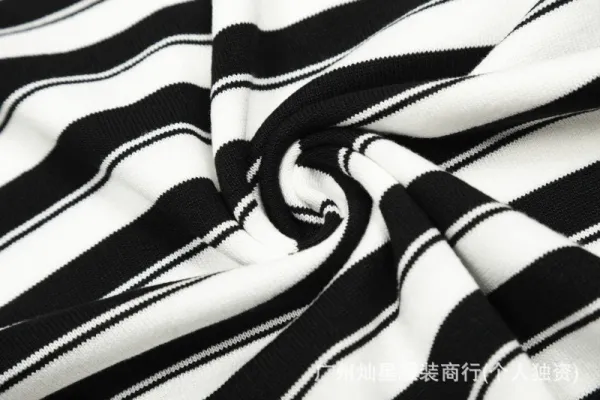 Polo Ralph Lauren Striped Knit Polo Black/White - 7