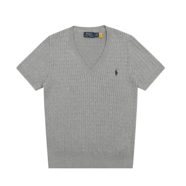 Polo Ralph Lauren Cable Knit V-Neck Sweater Black - 15
