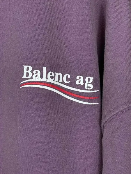 Balenciaga AG Logo Washed Blue Hoodie - 16
