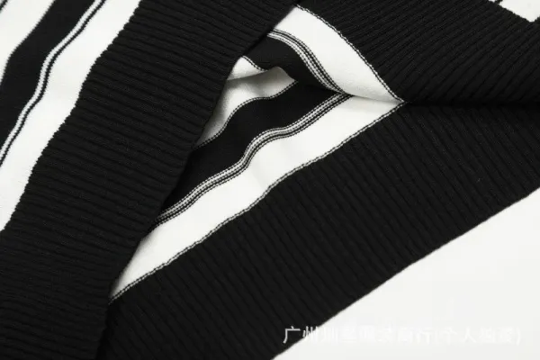 Polo Ralph Lauren Striped Knit Polo Black/White - 8
