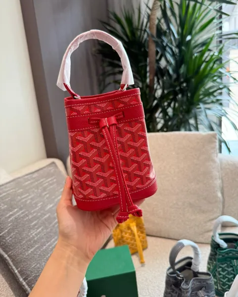 Goyard Saint Louis Mini Bucket Bag White - 7