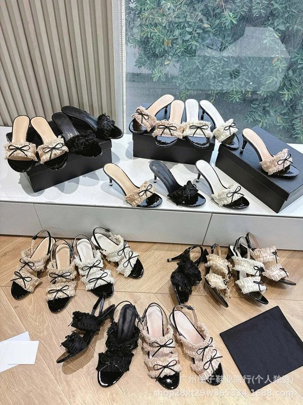 Dior J'Adior Ruffled Mule Black Heels - 2