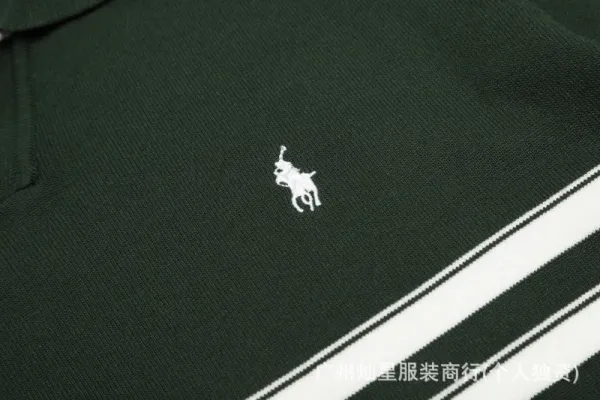 Polo Ralph Lauren Striped Knit Polo Black/White - 18