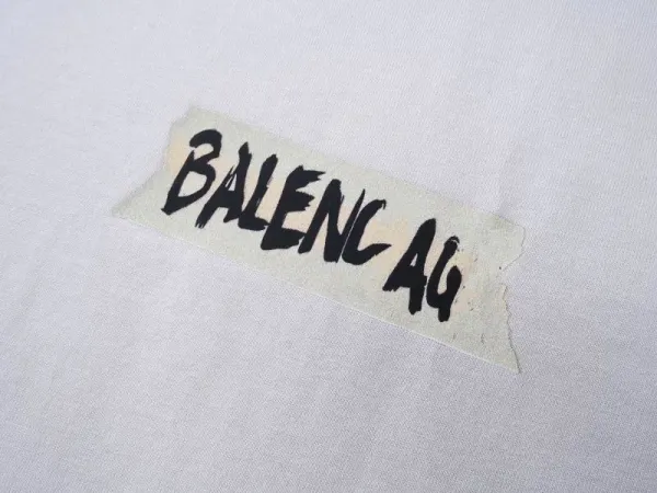 Balenciaga AG Tape Logo Oversized T-Shirt Dress Black - 12