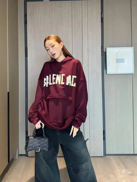 Balenciaga BALENCIAGA AC Distressed Gray Hoodie - 7