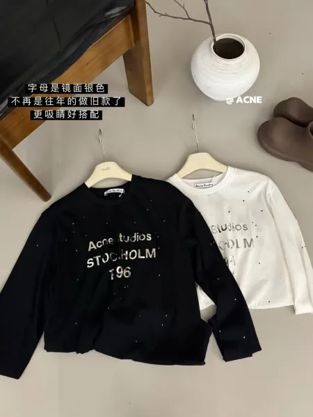 Acne Studios Stockholm 196 Mirror Silver Graphic Long-Sleeve T-Shirt - 4