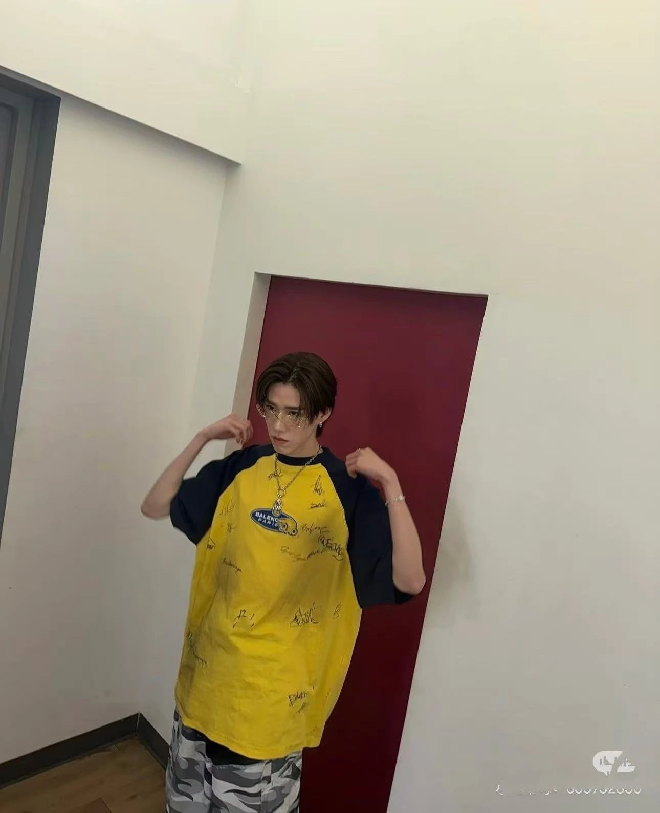 Balenciaga x GVO Raglan T-Shirt Neon Yellow - 6