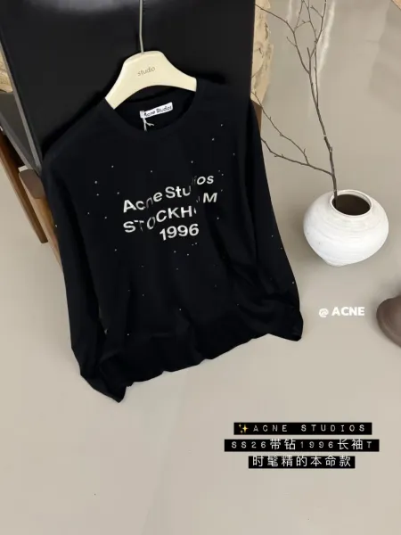 Acne Studios Stockholm 196 Mirror Silver Graphic Long-Sleeve T-Shirt - 11