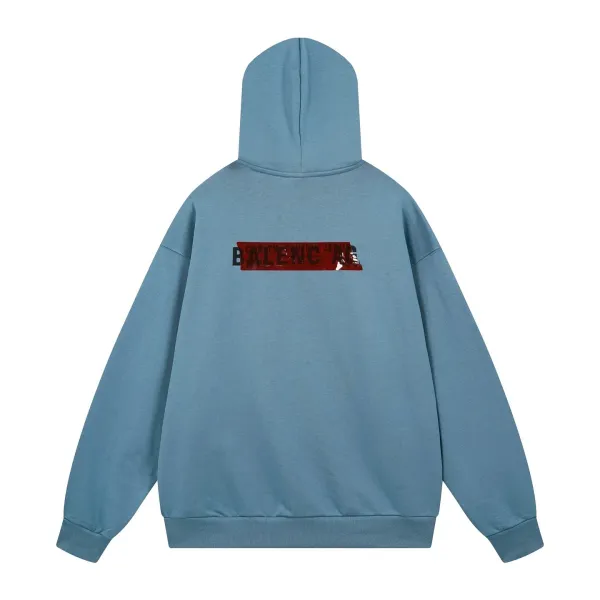 Balenciaga Ticket Patch Hoodie Light Blue - 9