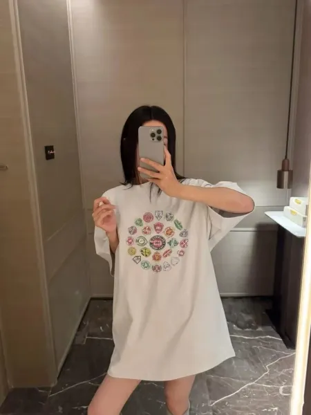 Gallery Dept. Crest Circle Print White T-Shirt - 4
