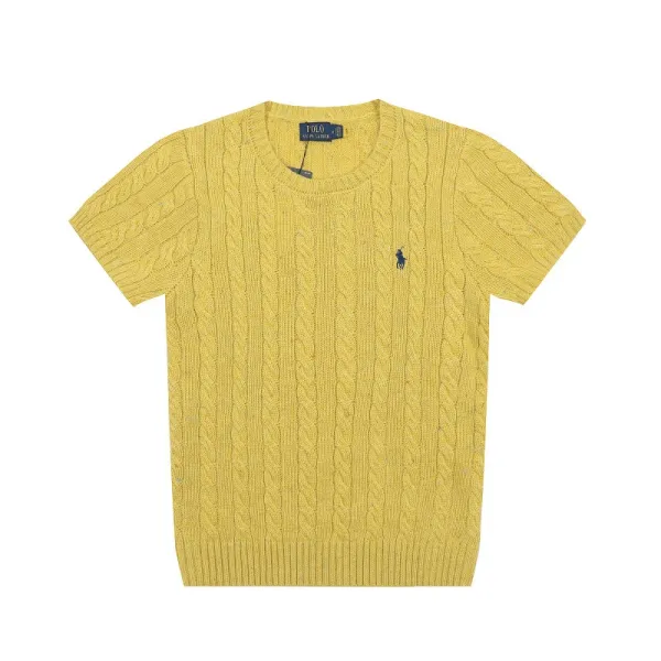 Polo Ralph Lauren Cable Knit Short-Sleeve Sweater Pink - 4