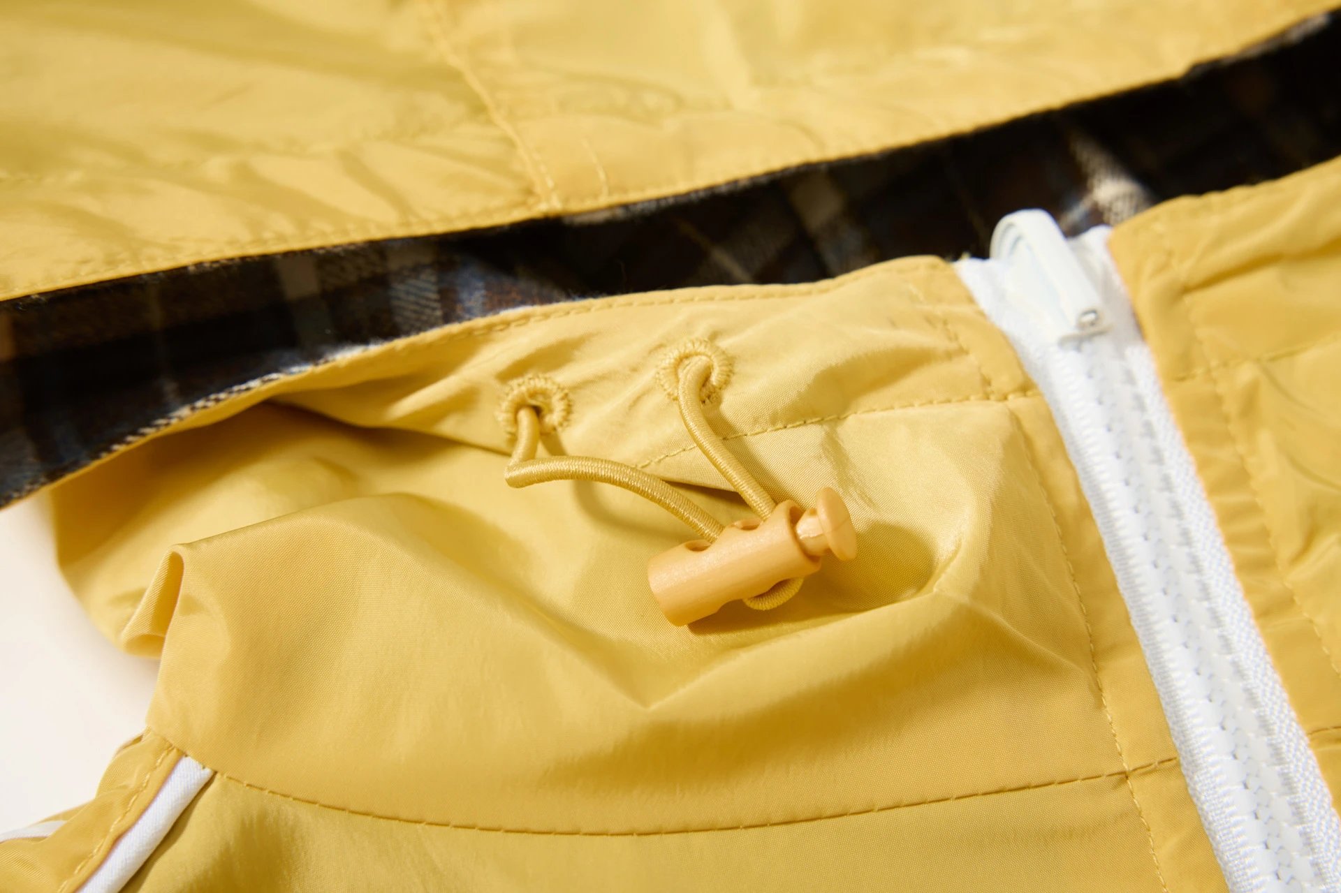 GRA Windbreaker Jacket in Yellow and Plaid - 19