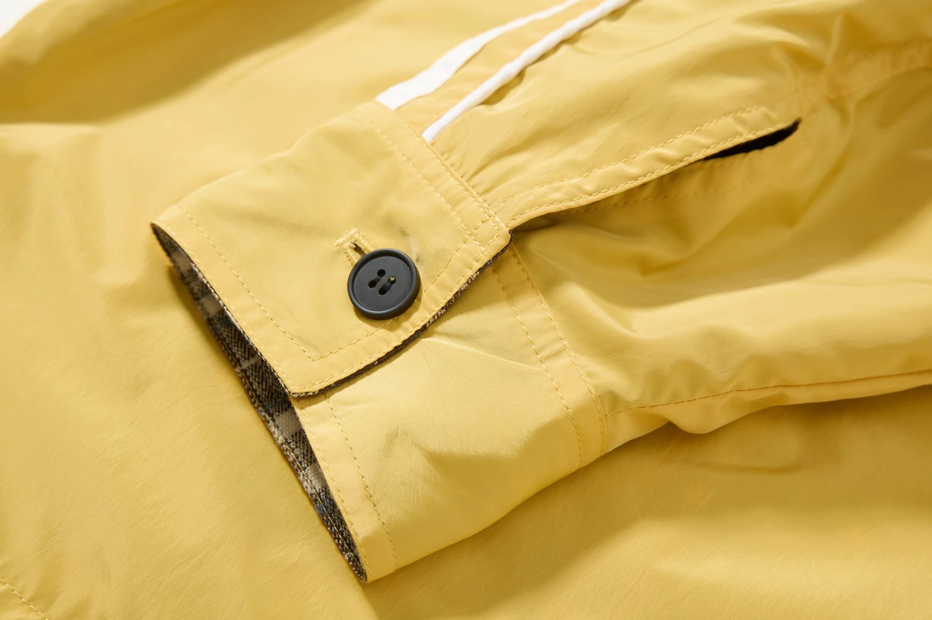 GRA Windbreaker Jacket in Yellow and Plaid - 33