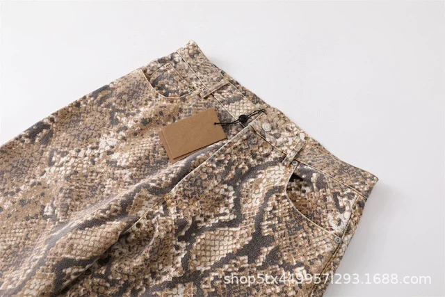 Unbranded Jeans Snake-Print Wide-Leg product detail image 9