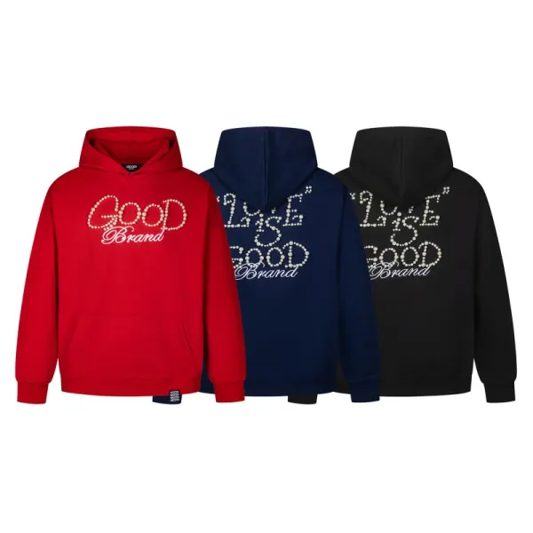 GRA Good Splatter Print Oversized Hoodie White - 3