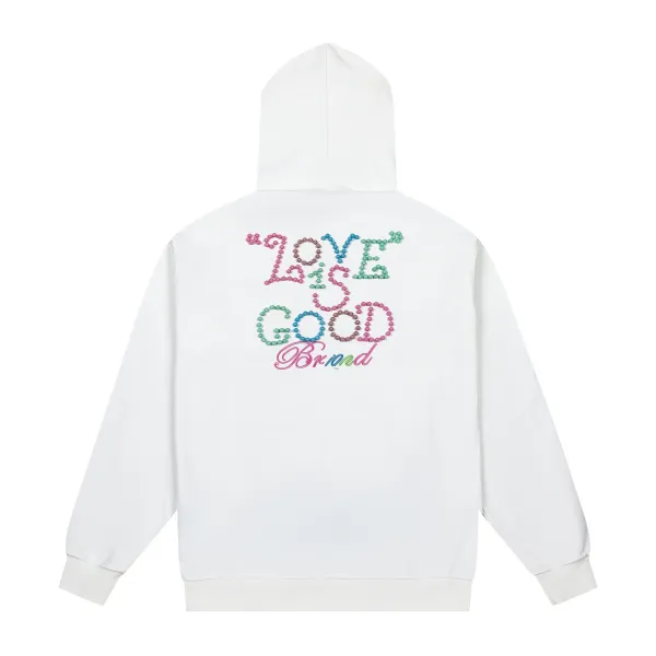 GRA Good Splatter Print Oversized Hoodie White - 44