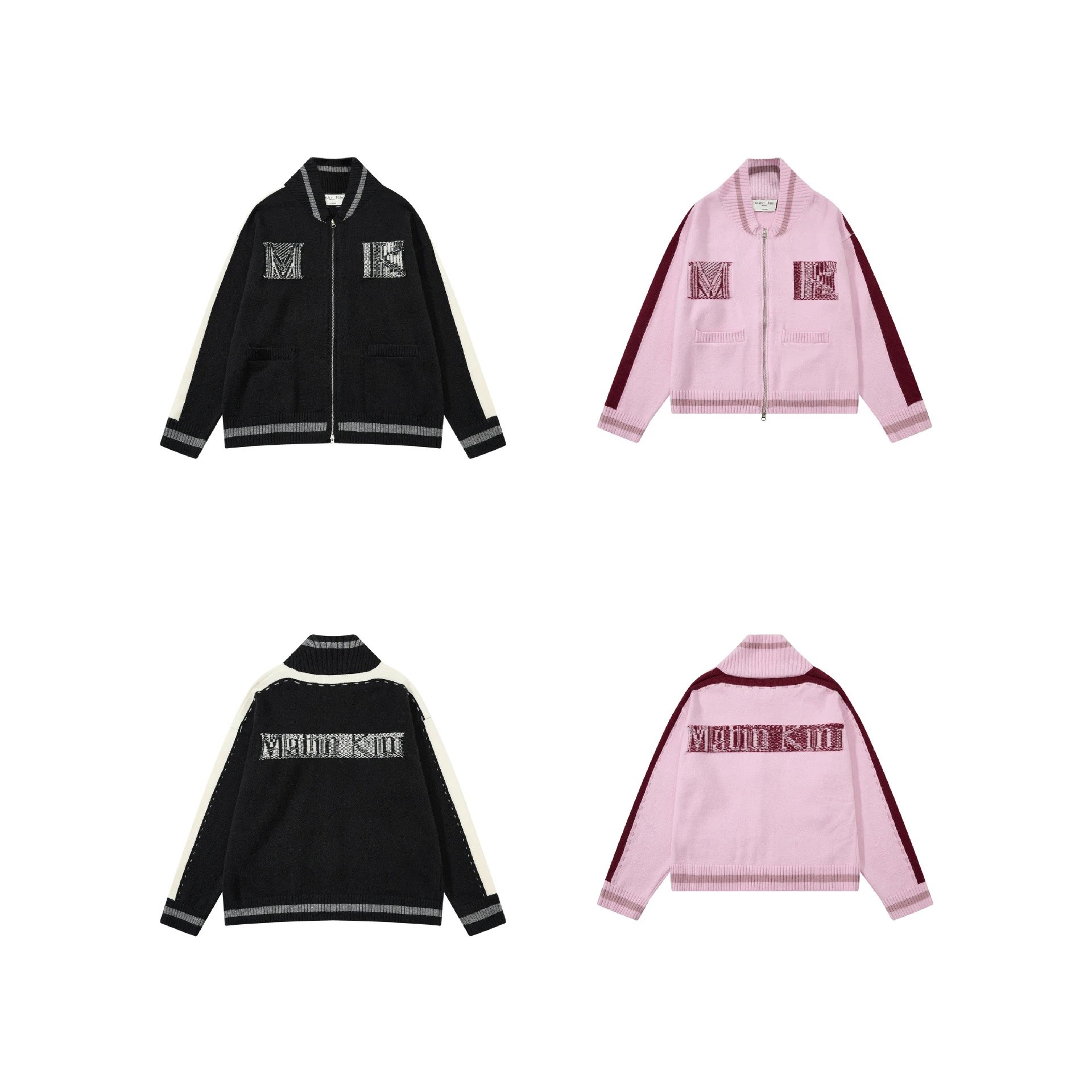MMY Knit Track Jacket Black/White - 3