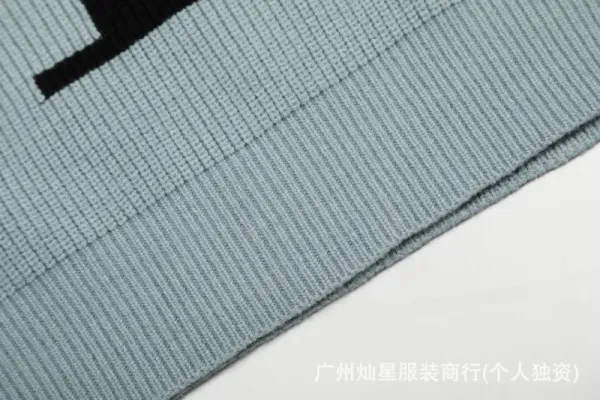 Calvin Klein CK Monogram Light Blue Knit Sweater - 13