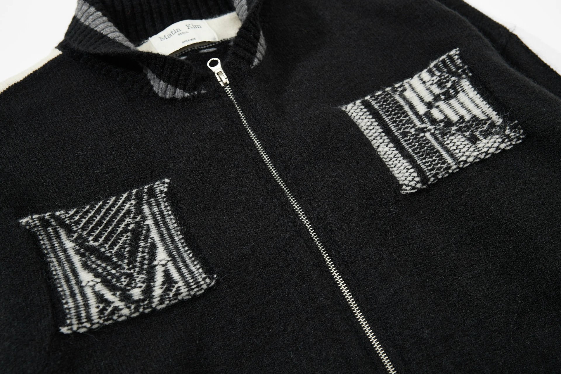 MMY Knit Track Jacket Black/White - 25