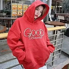 GRA Good Splatter Print Oversized Hoodie White - 22